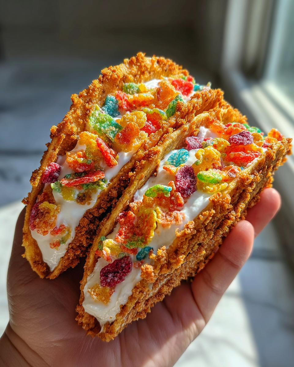 Fruity Pebbles Cheesecake Tacos - detail 3