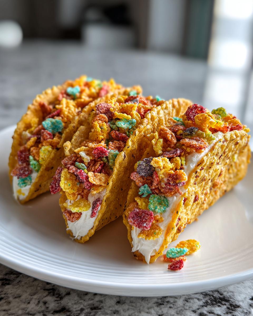 Fruity Pebbles Cheesecake Tacos - detail 3