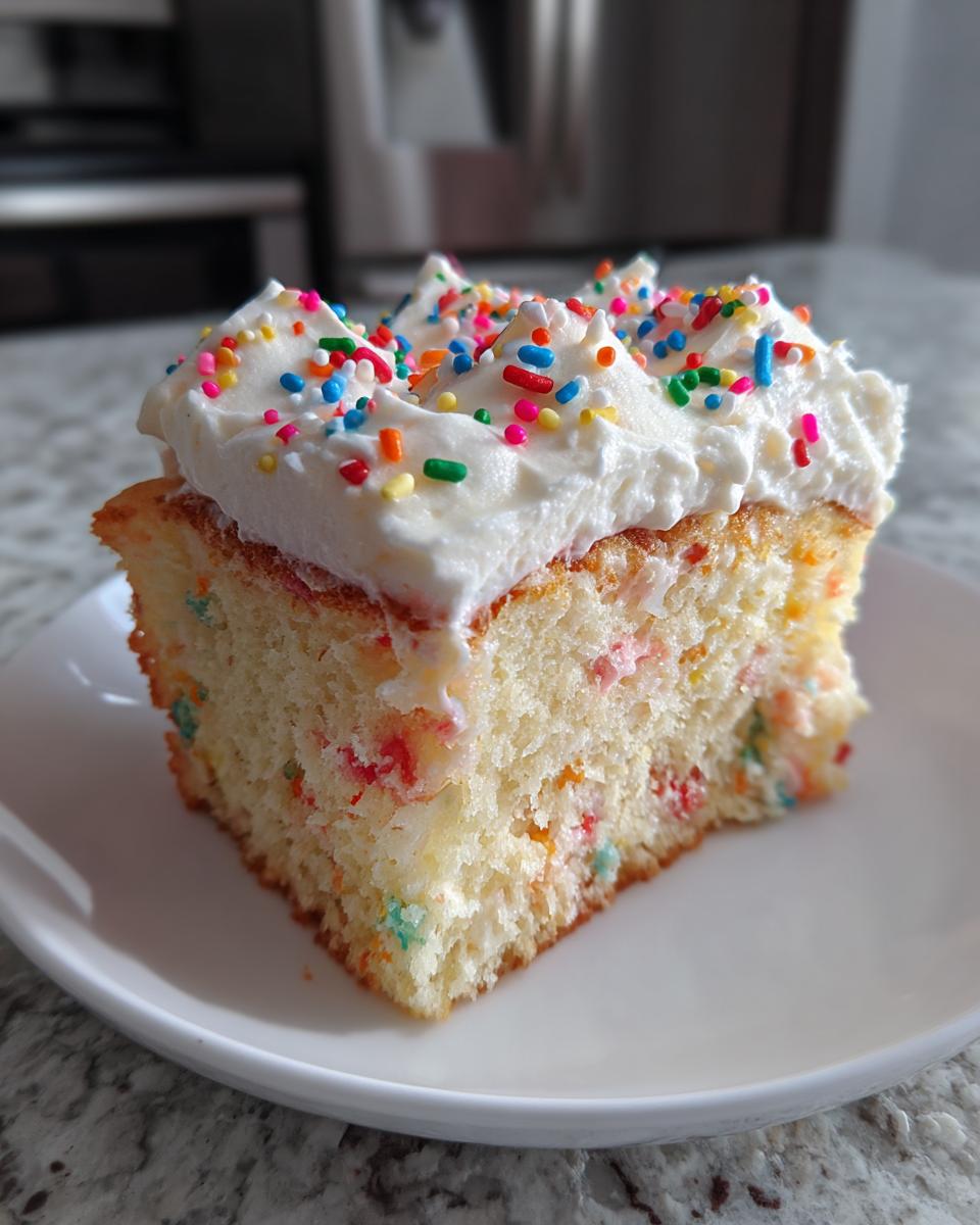Funfetti Birthday Poke Cake - detail 1