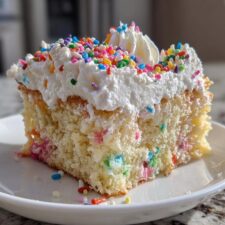 Joyful Funfetti Birthday Poke Cake Recipe in 3 Easy Steps
