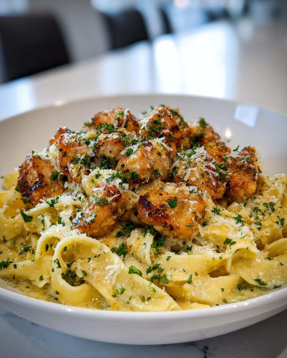 Garlic Butter Chicken Bites with Creamy Pasta - detail 4