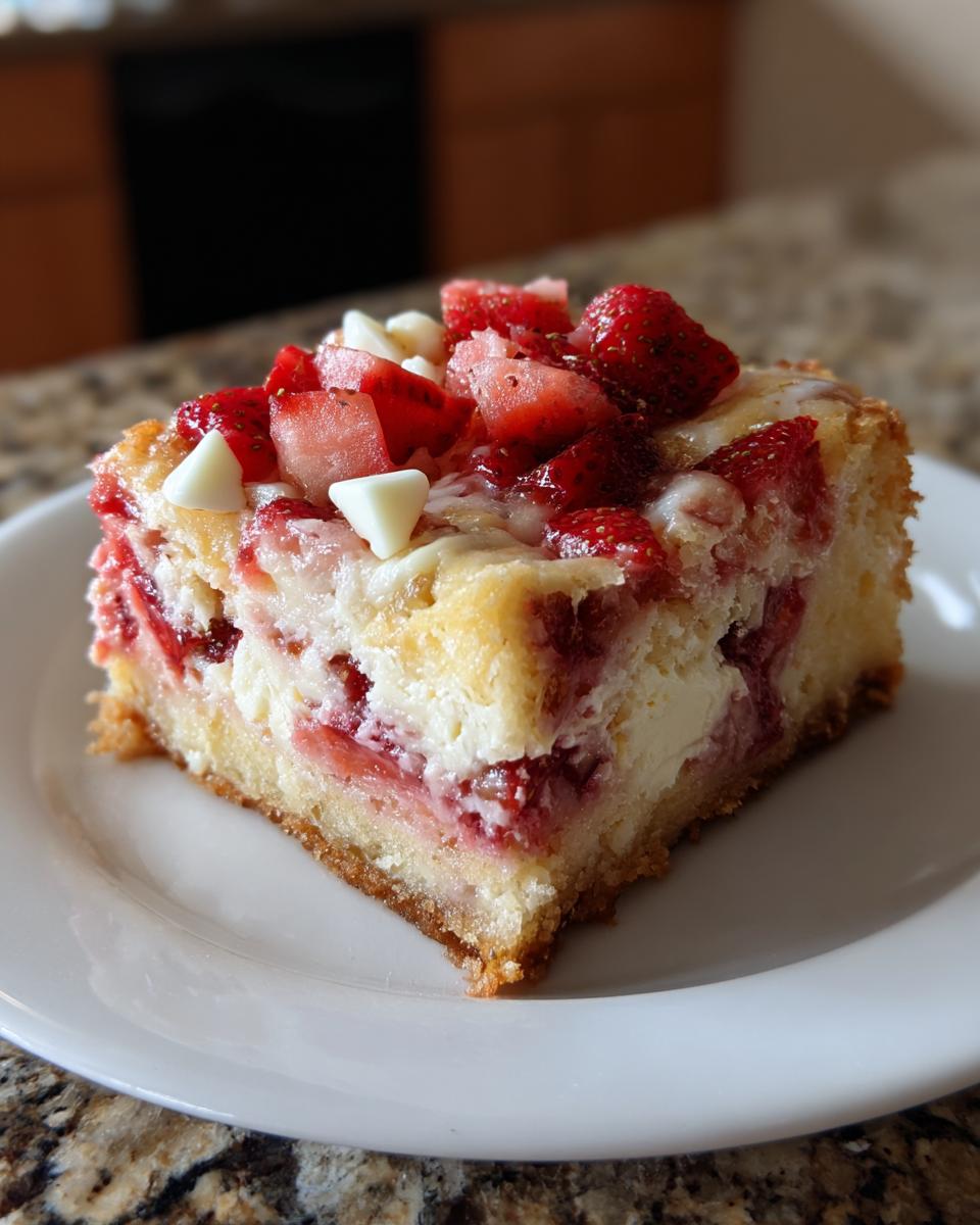 Gooey Strawberry Earthquake Cake - detail 4