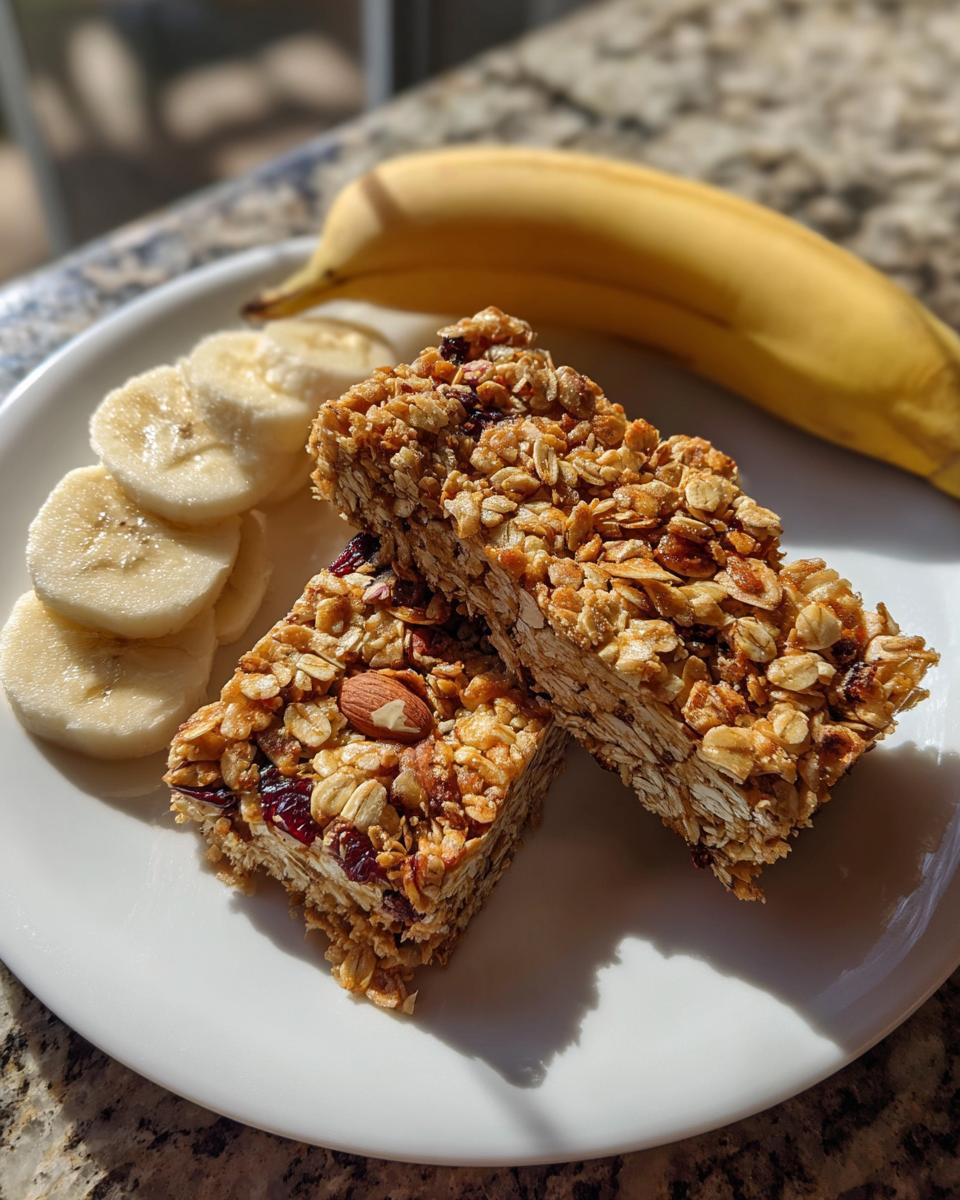 Granola bars and a banana - detail 1