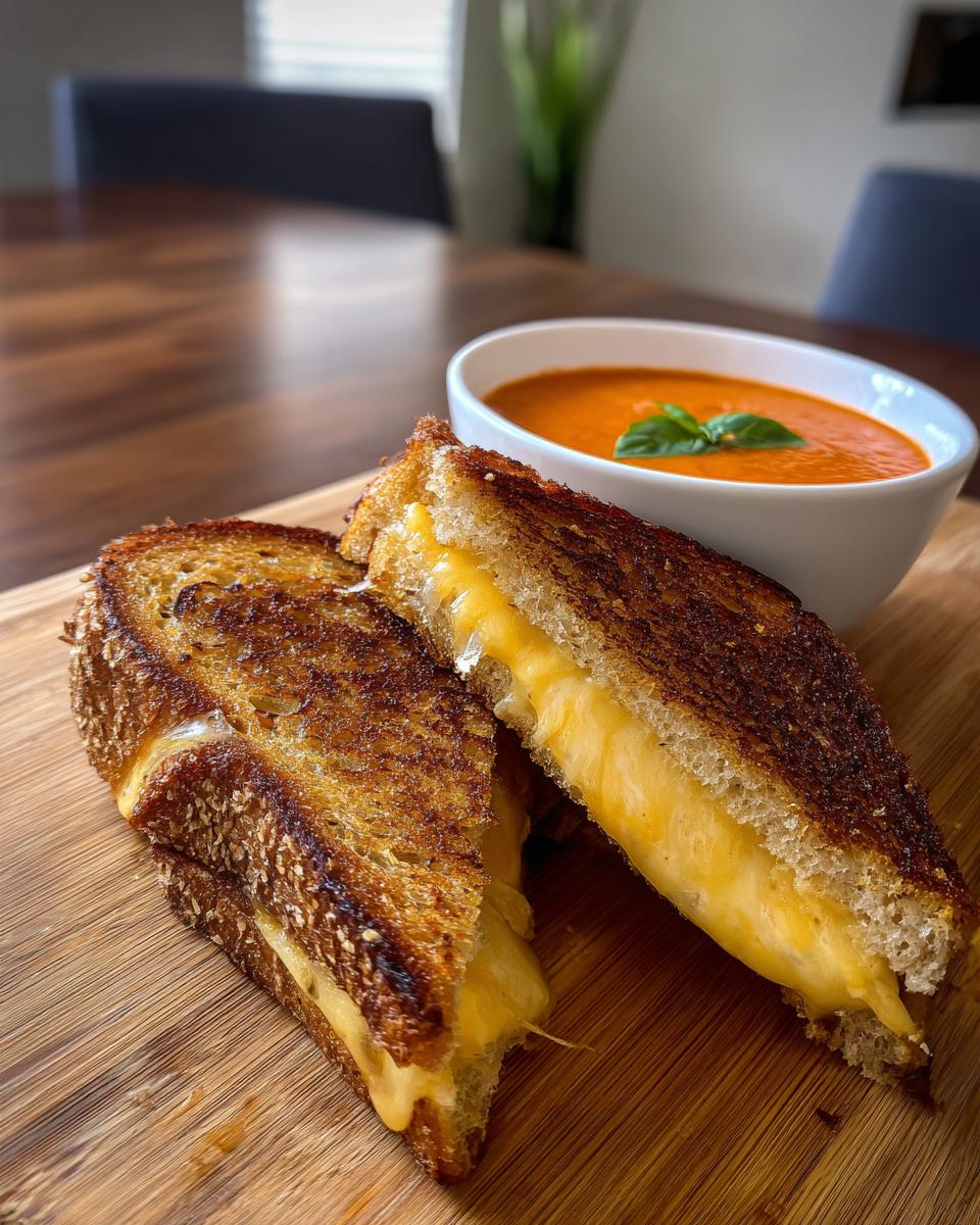 Grilled cheese and tomato soup - detail 1