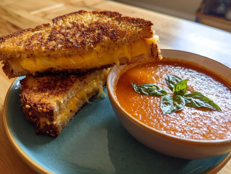 Grilled cheese and tomato soup