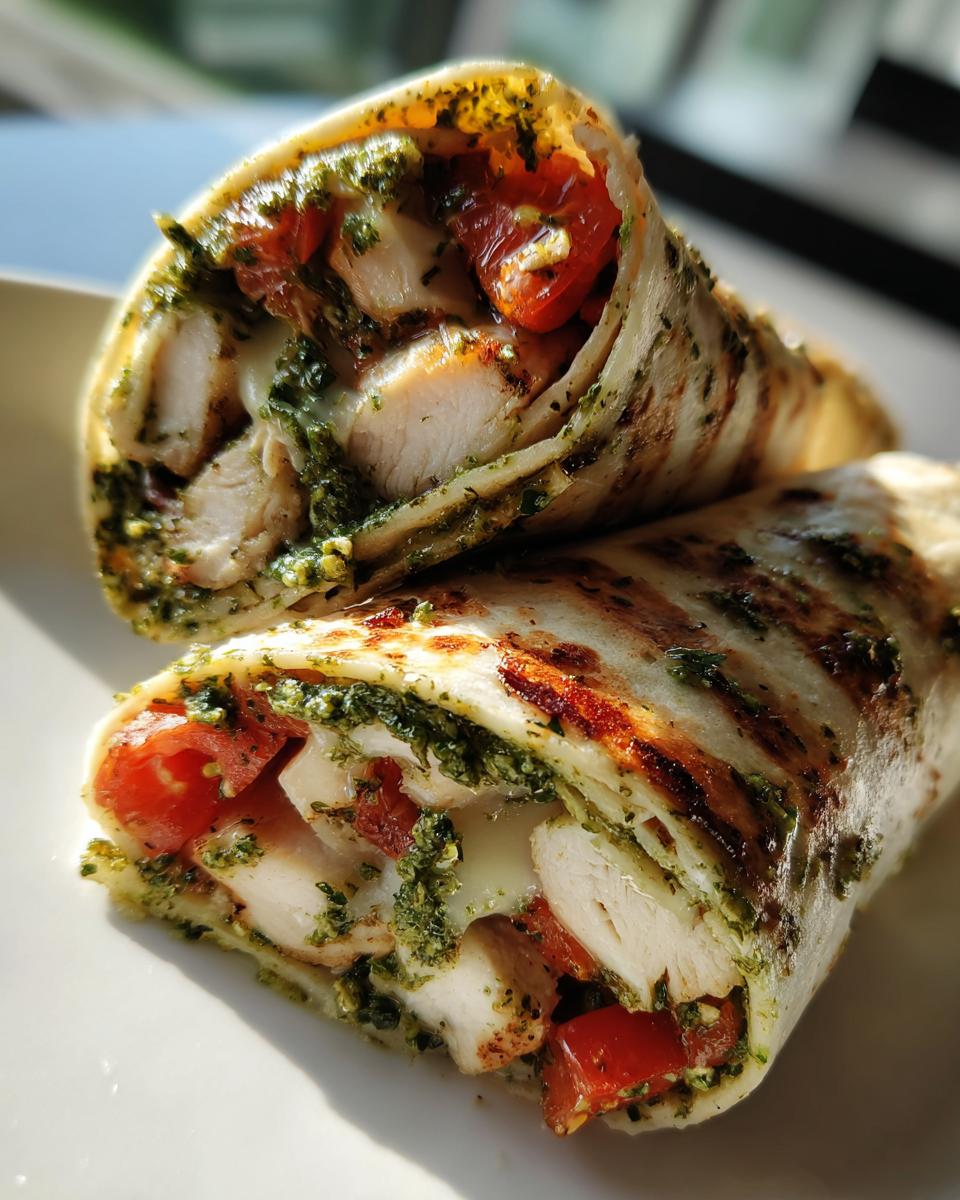 Healthy Bruschetta Chicken Pesto Wraps for a Nutritious Meal - detail 4