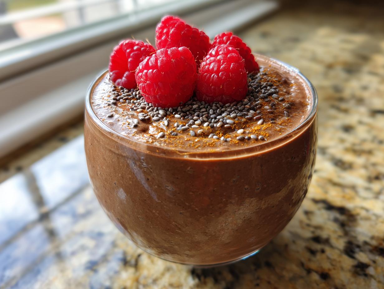 High Protein Chocolate Chia Seed Pudding