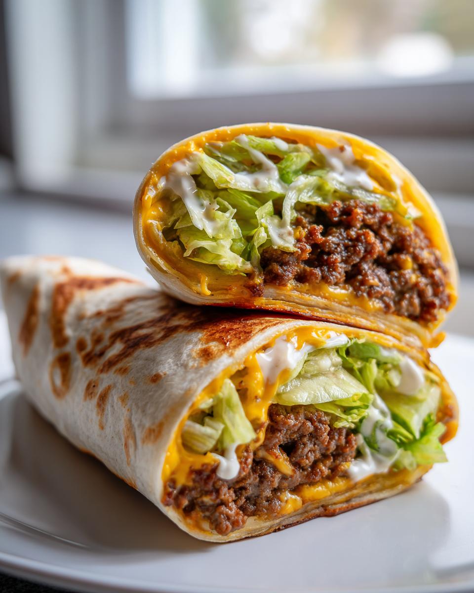 Homemade Big Mac Wraps With Special Sauce - detail 2