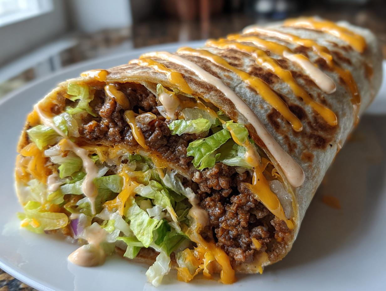 Homemade Big Mac Wraps