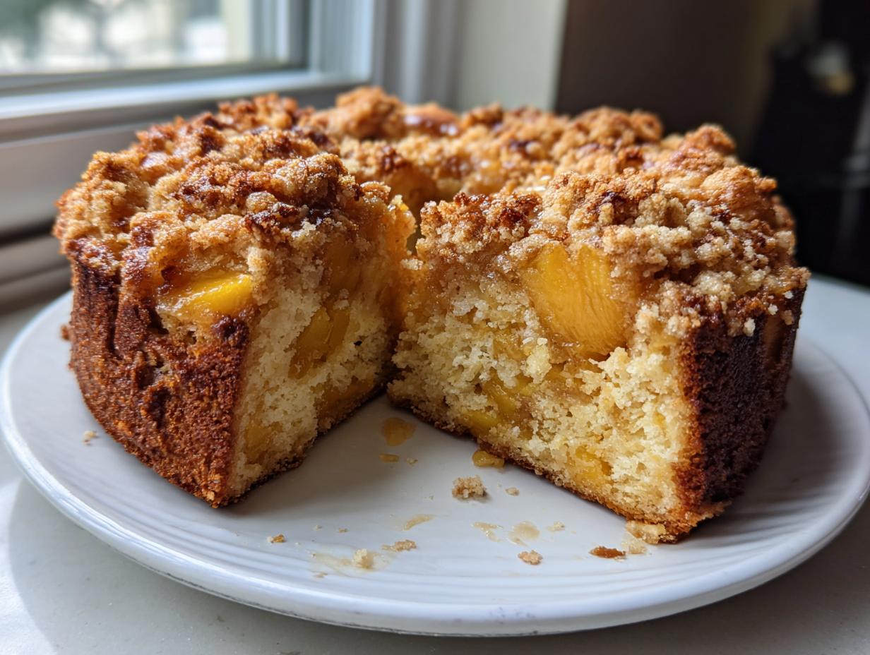 Homemade Peach Cobbler Muffins
