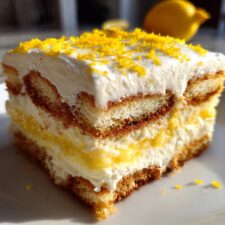 Irresistible 4-Layer Lemon Tiramisu That Melts In Your Mouth