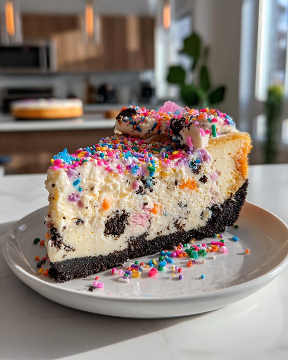 No Bake Fireworks Oreo Cheesecake - detail 1