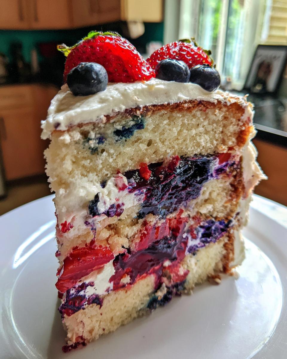 Patriotic Berry Cake - detail 1