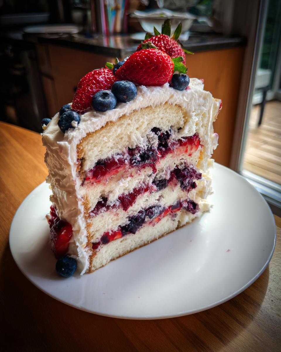 Patriotic Berry Cake - detail 3