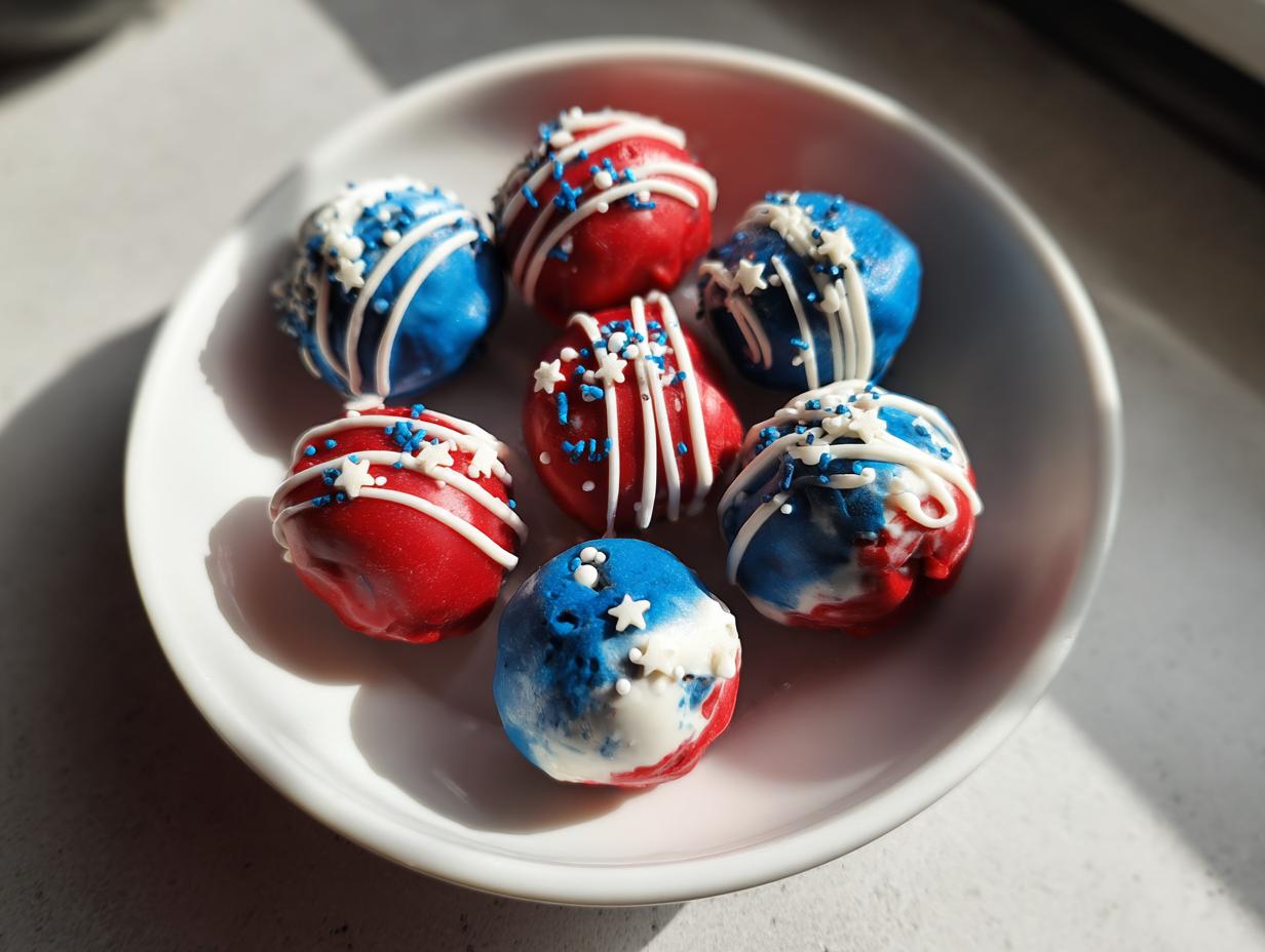Patriotic Oreo Balls Recipe