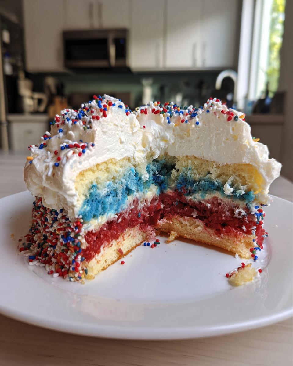 Patriotic Poke Cake - detail 1