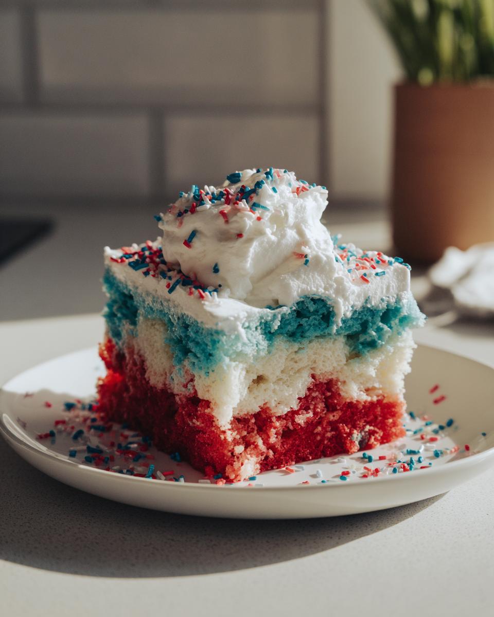 Patriotic Poke Cake - detail 2