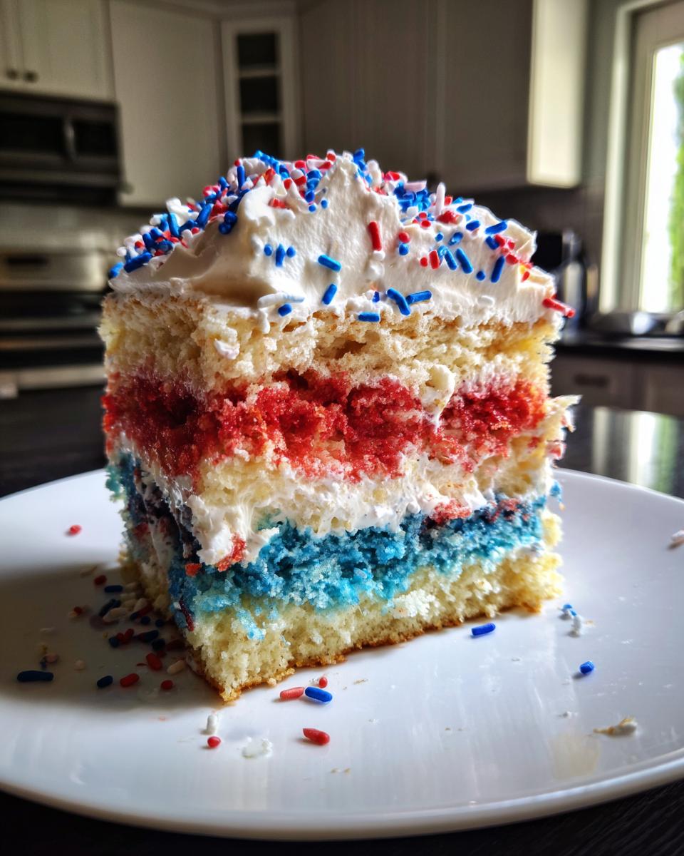 Patriotic Poke Cake - detail 3
