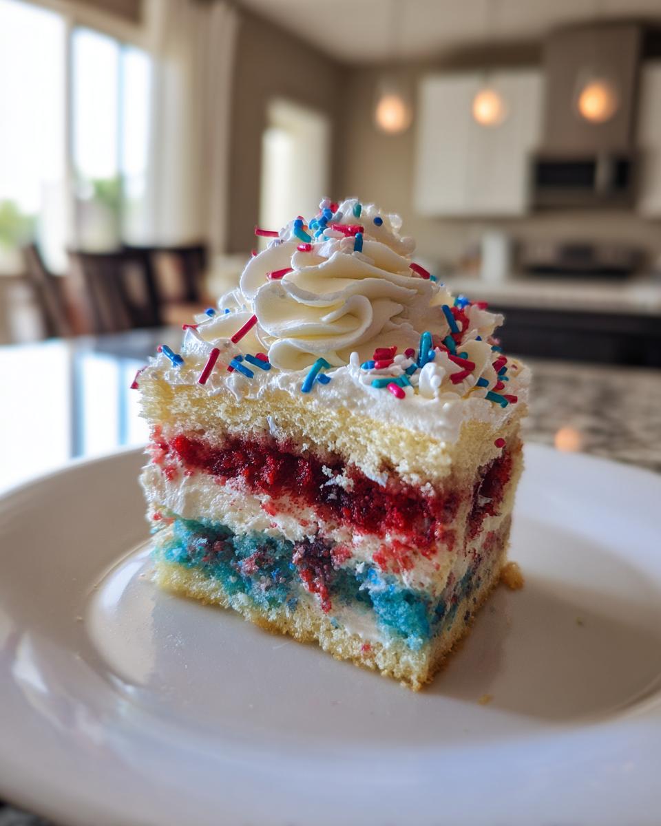 Patriotic Poke Cake - detail 4