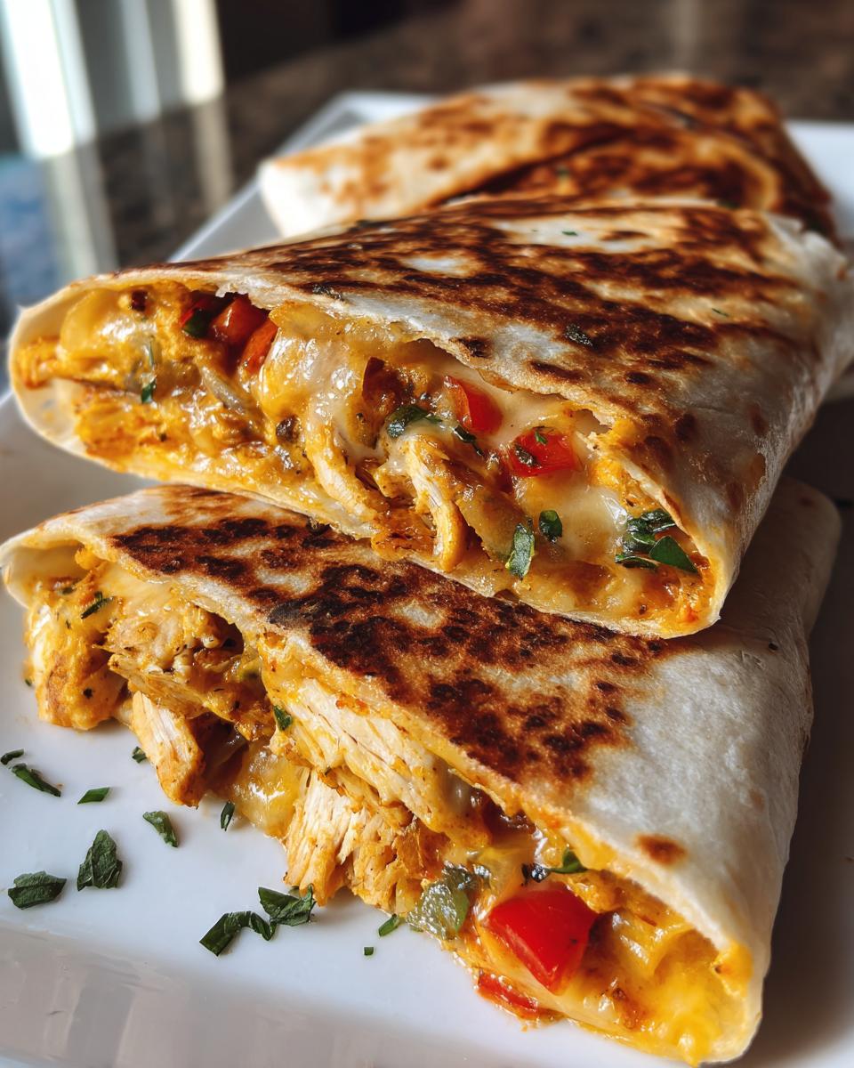 Quick Cheesy Chicken Wrap - detail 2