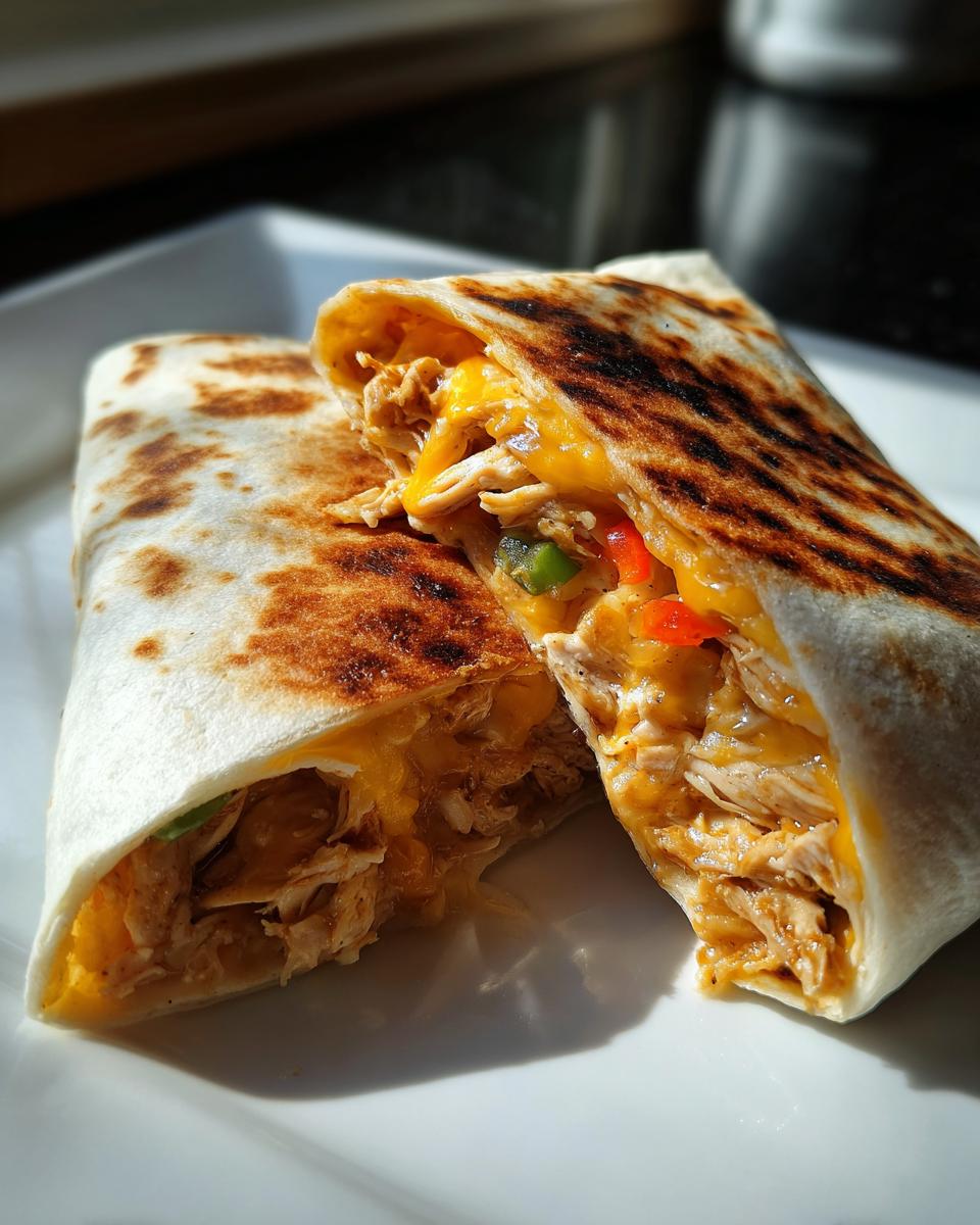 Quick Cheesy Chicken Wrap - detail 3