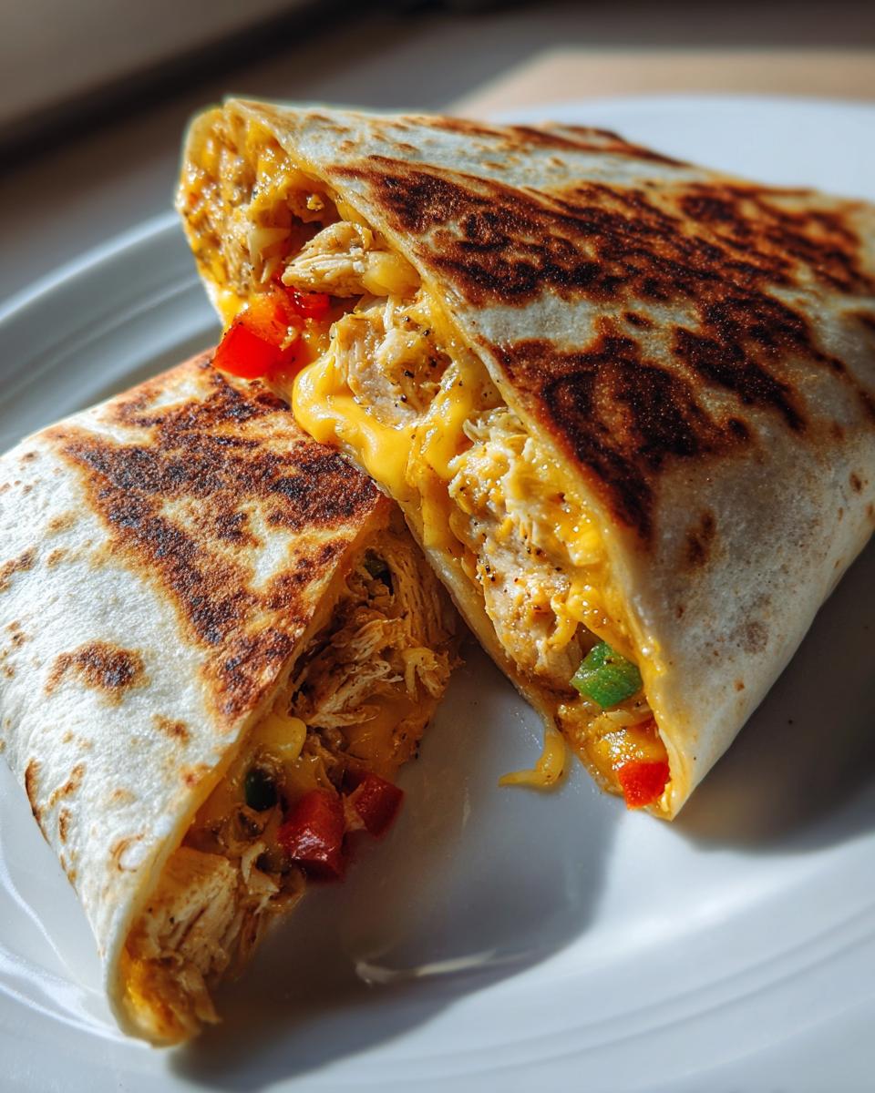 Quick Cheesy Chicken Wrap - detail 4