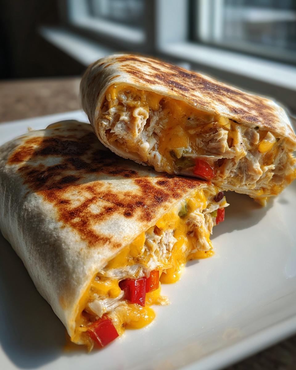 Quick Cheesy Chicken Wrap - detail 5