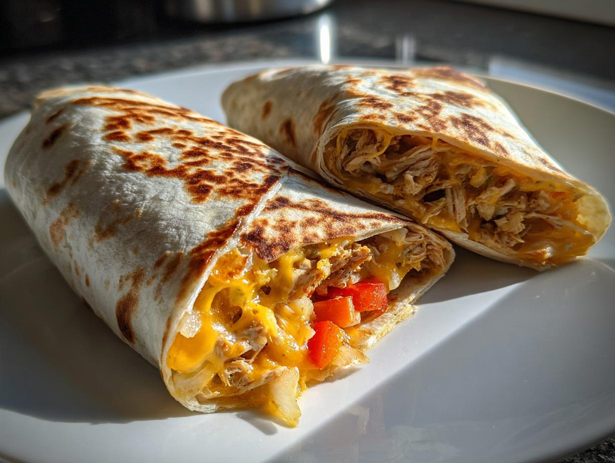 Quick Cheesy Chicken Wrap