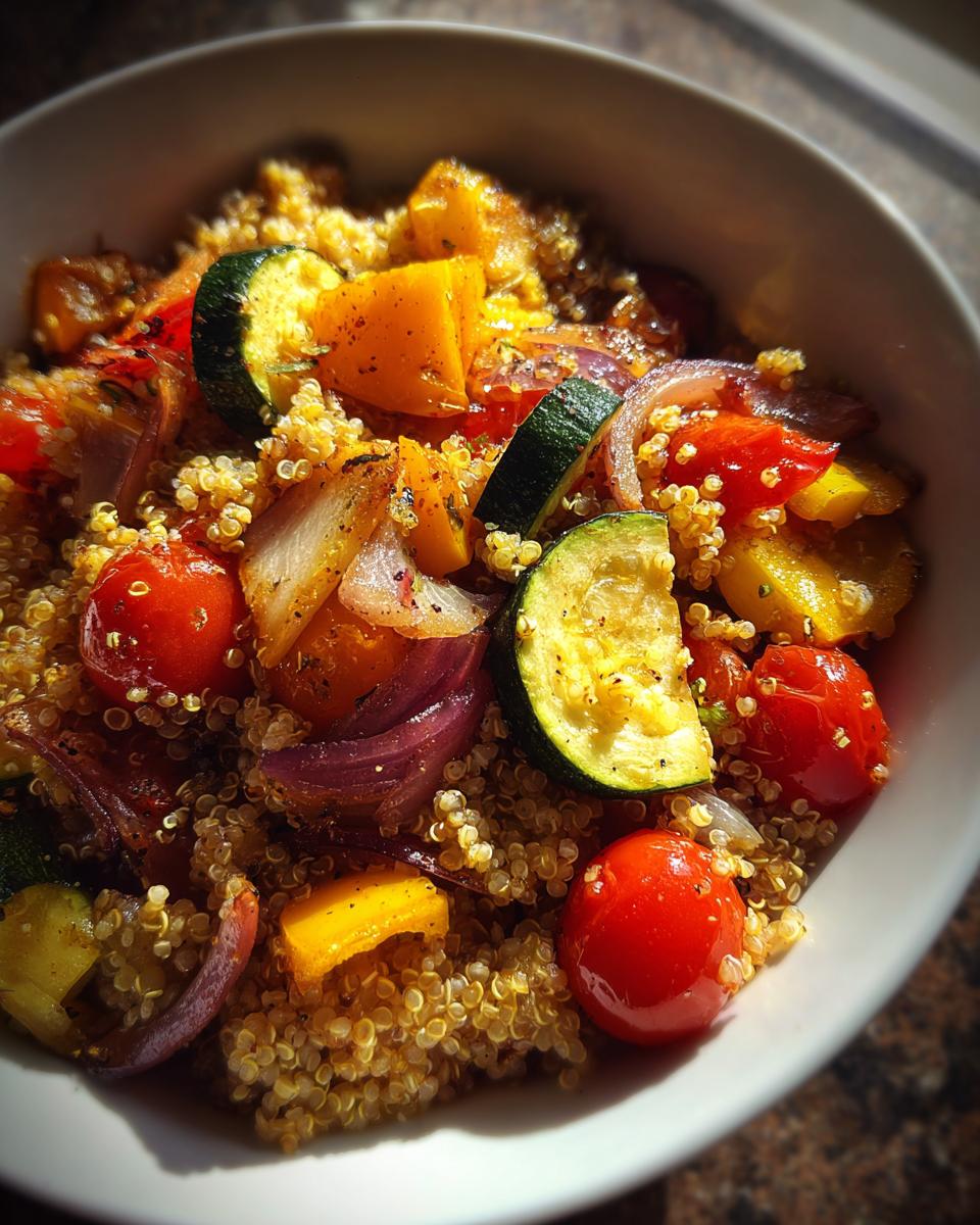 Quinoa and roasted veggie bowl - detail 3