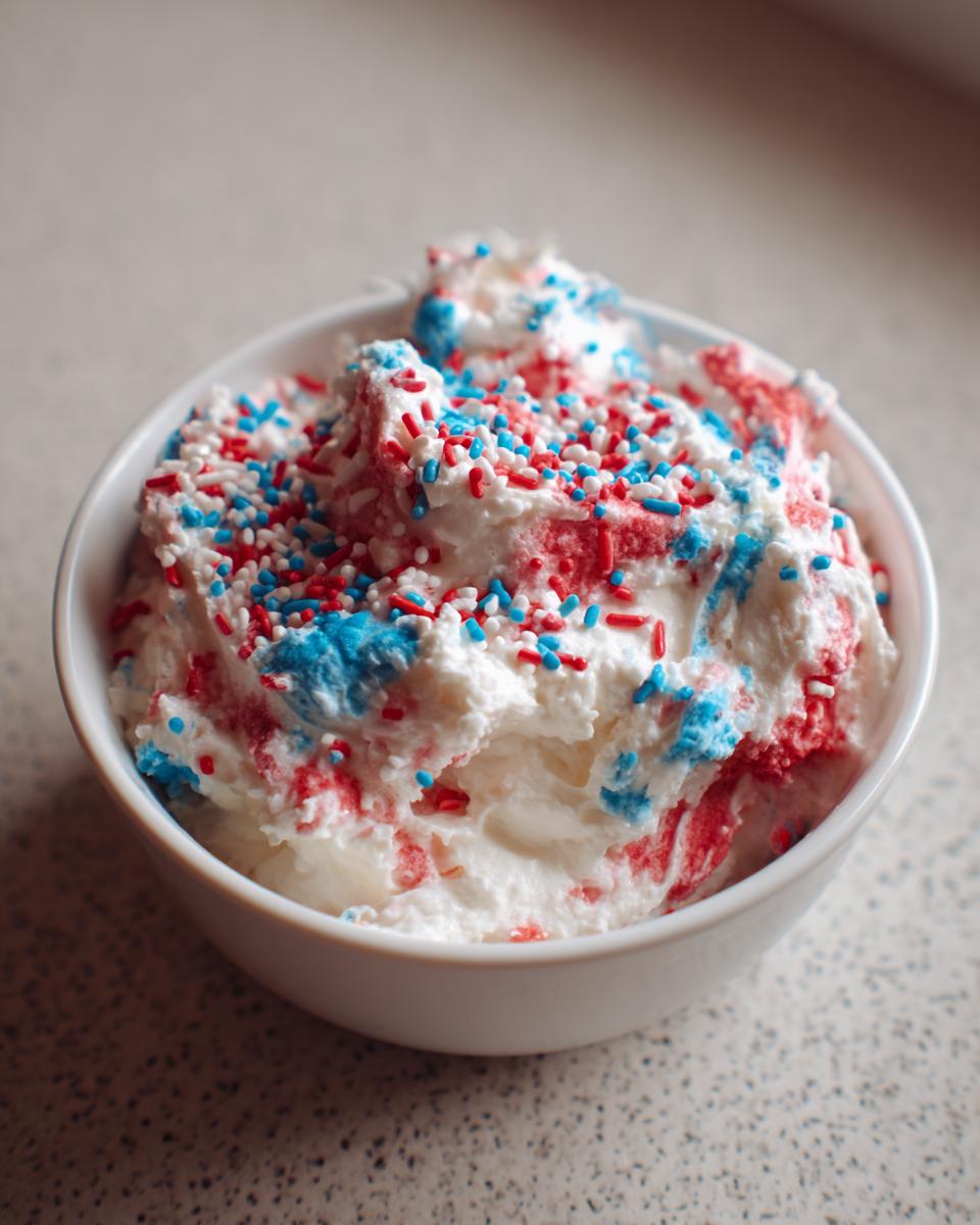 Red, White and Blue Funfetti Dip - detail 2