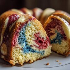 Irresistible 1-Bowl Red, White, and Blue Marble Cake Magic