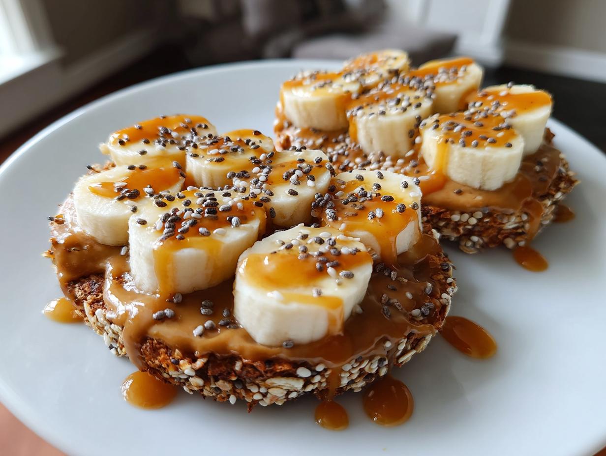 Rice cakes with toppings