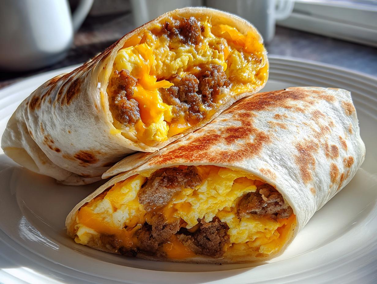 Sausage Egg and Cheese Breakfast Roll-Ups