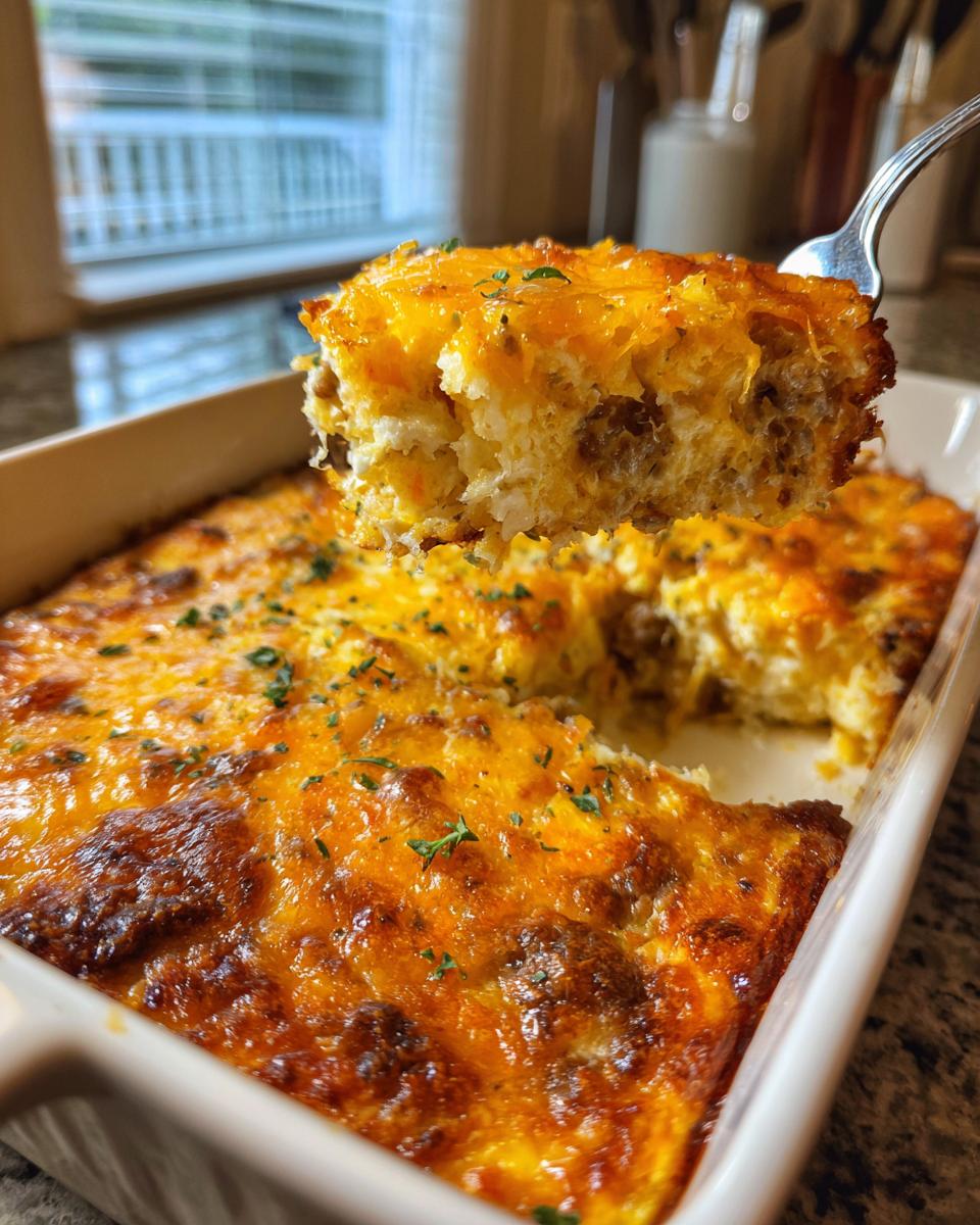 Sausage, Egg, and Cream Cheese Hashbrown Casserole - detail 4