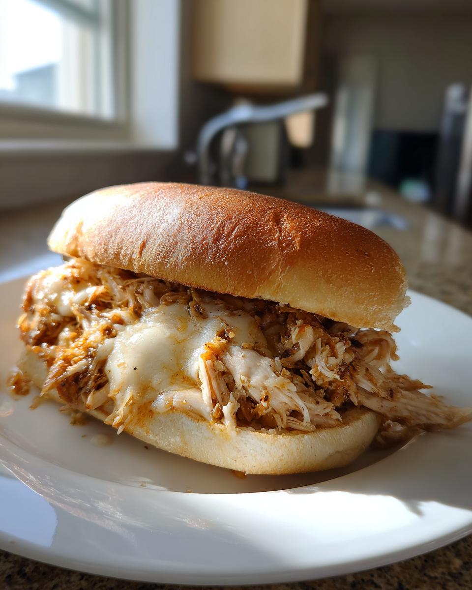 Slow Cooker Parmesan Garlic Chicken Sandwiches - detail 3