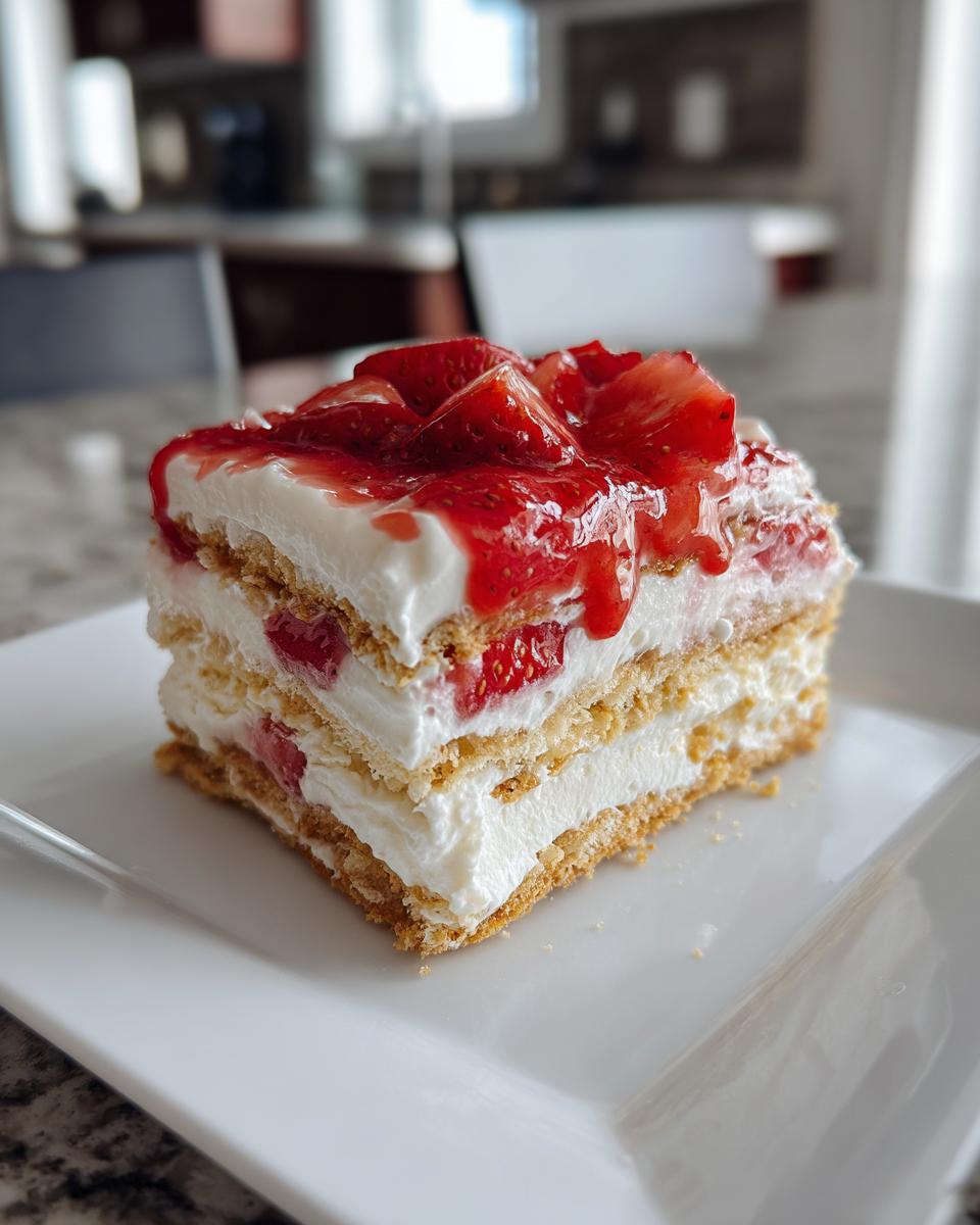 Strawberry Eclair Cake Strawberry Eclair Cake - detail 3