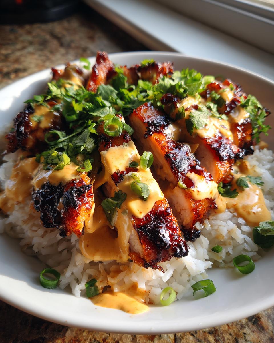 Sweet Chili Chicken Bowl with Coconut Lime Drizzle - detail 2
