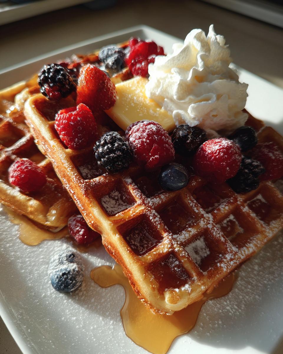 Toaster waffles with toppings - detail 3