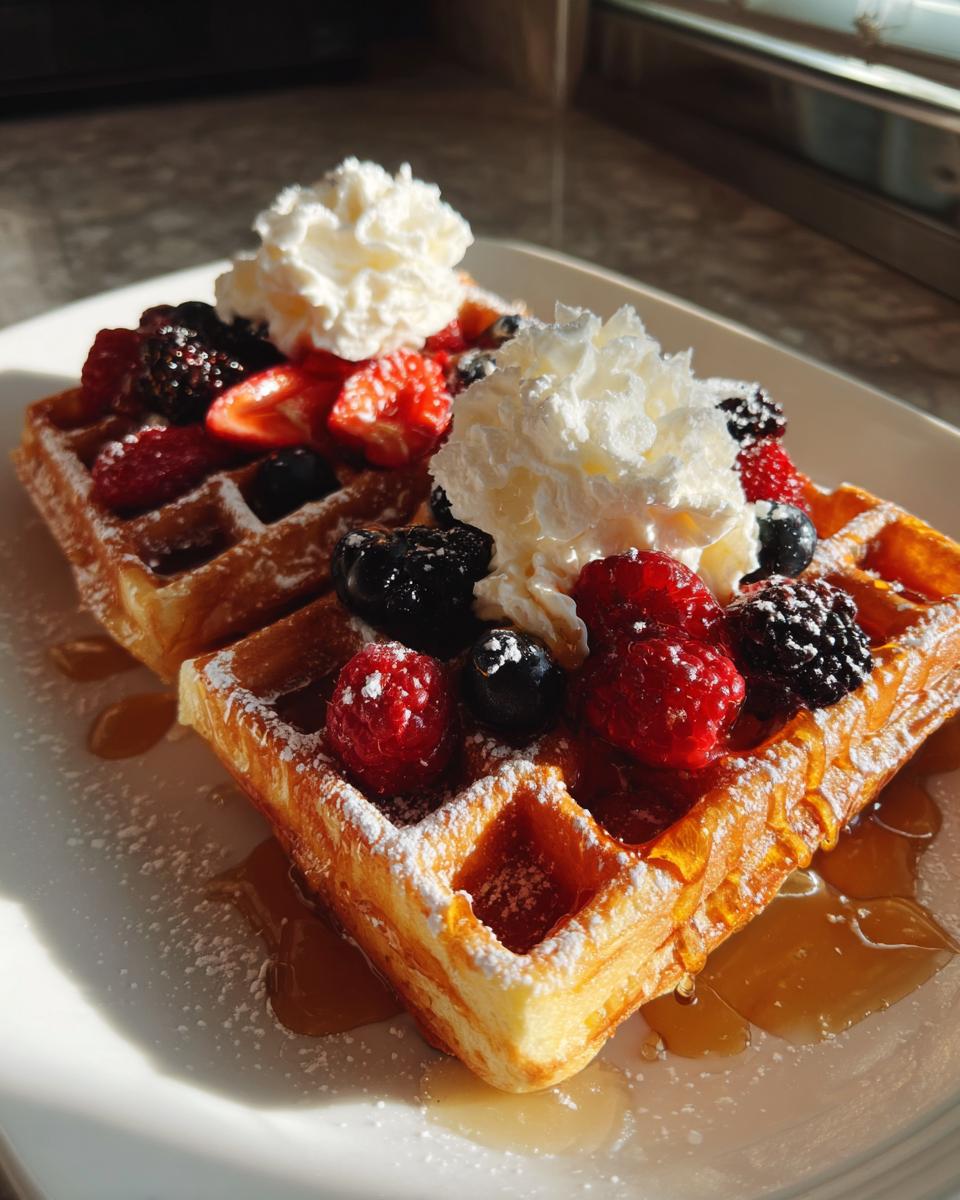 Toaster waffles with toppings - detail 4