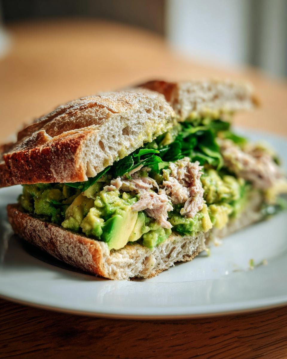 Tuna and avocado sandwich - detail 1