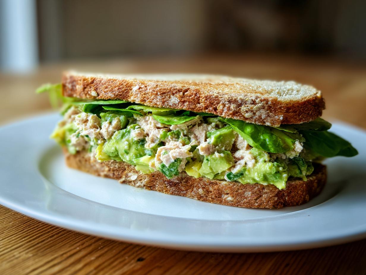 Tuna and avocado sandwich
