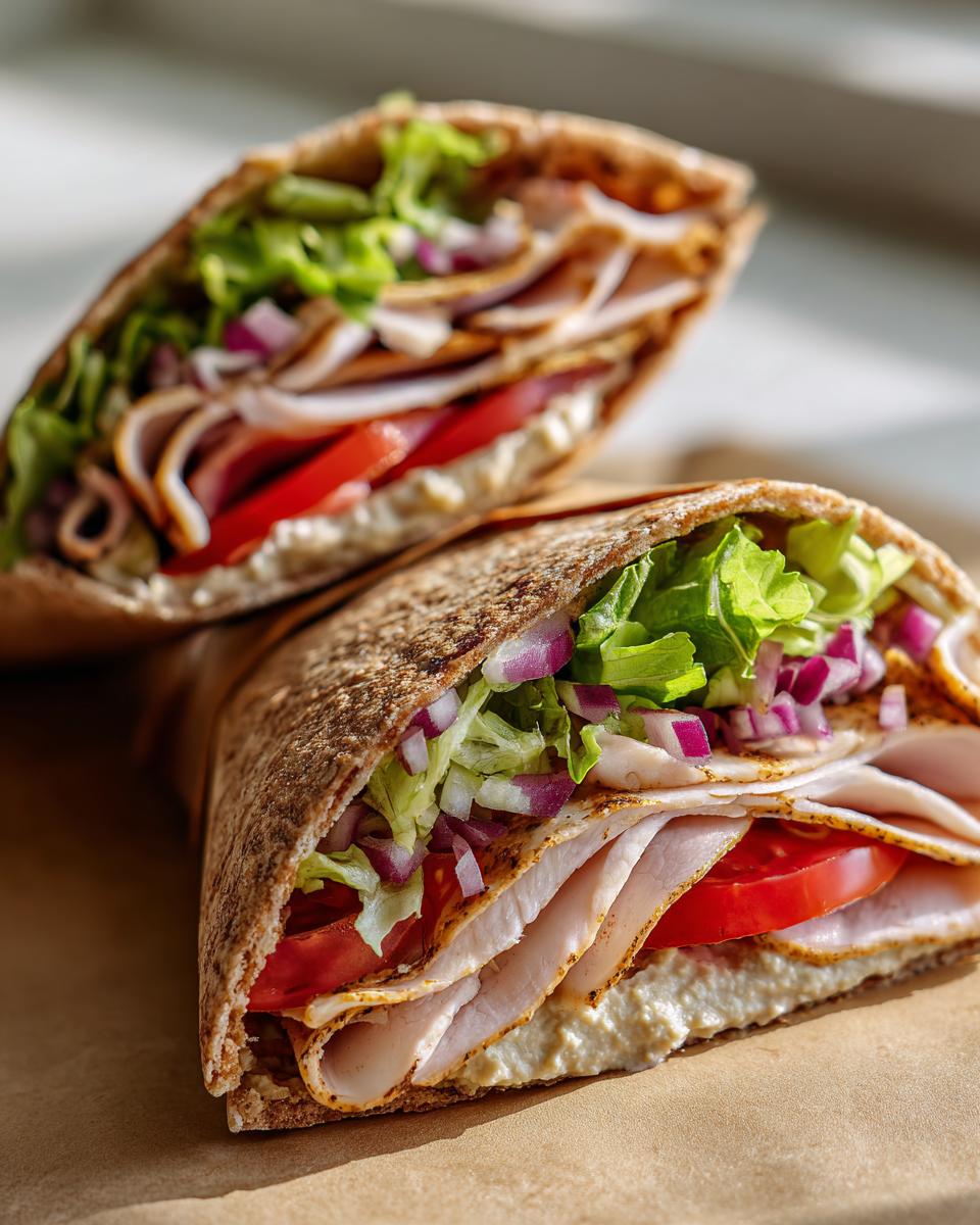 Turkey and hummus pita - detail 1