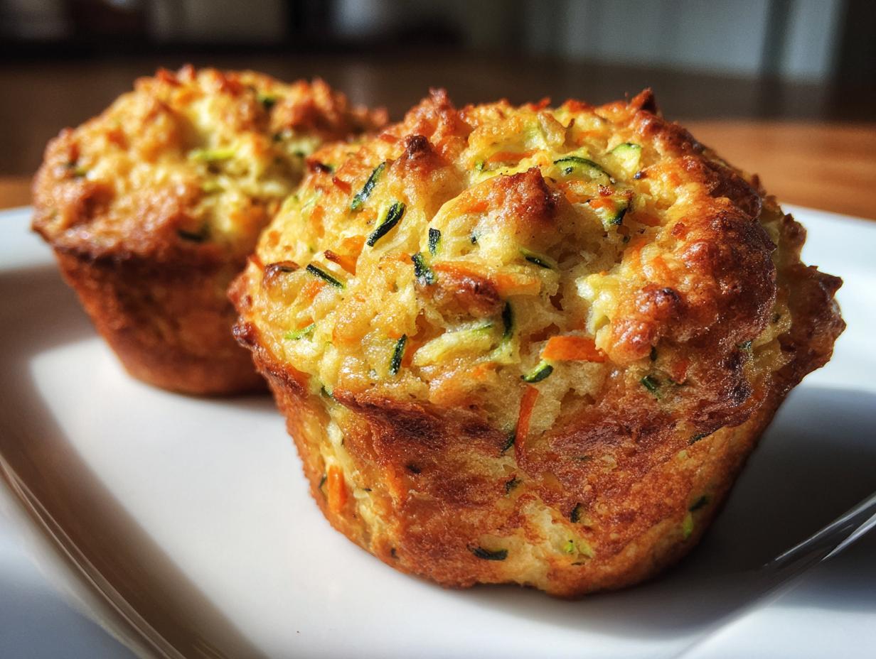 Zucchini Carrot Oatmeal Muffins