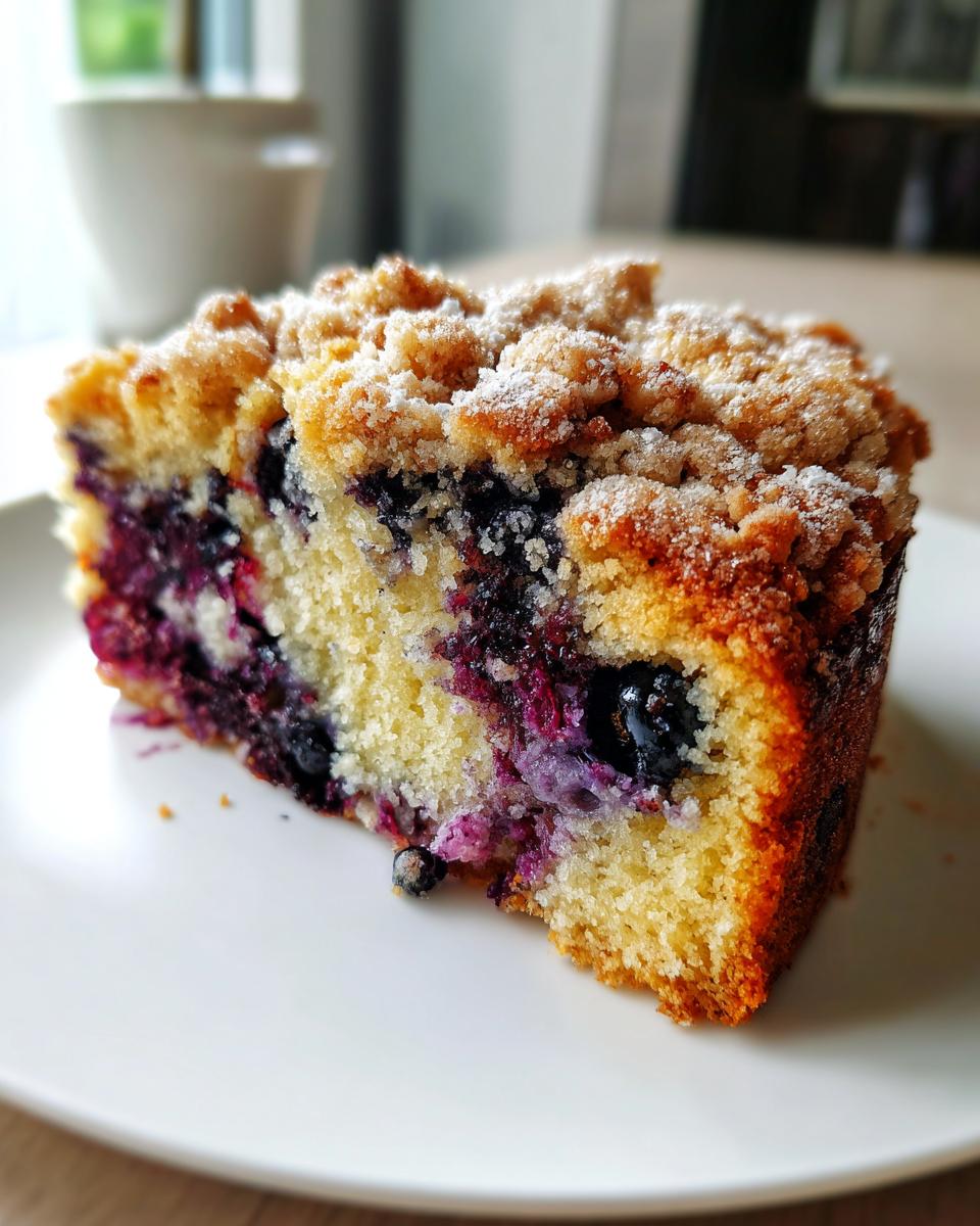 blueberry sour cream coffee cake - detail 1