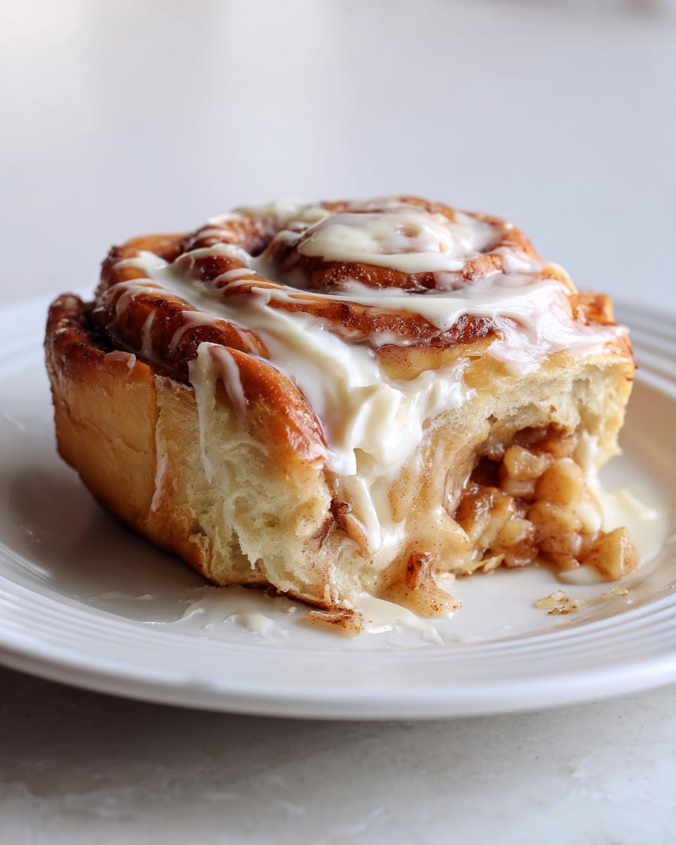 cinnamon rolls with apple pie filling - detail 1