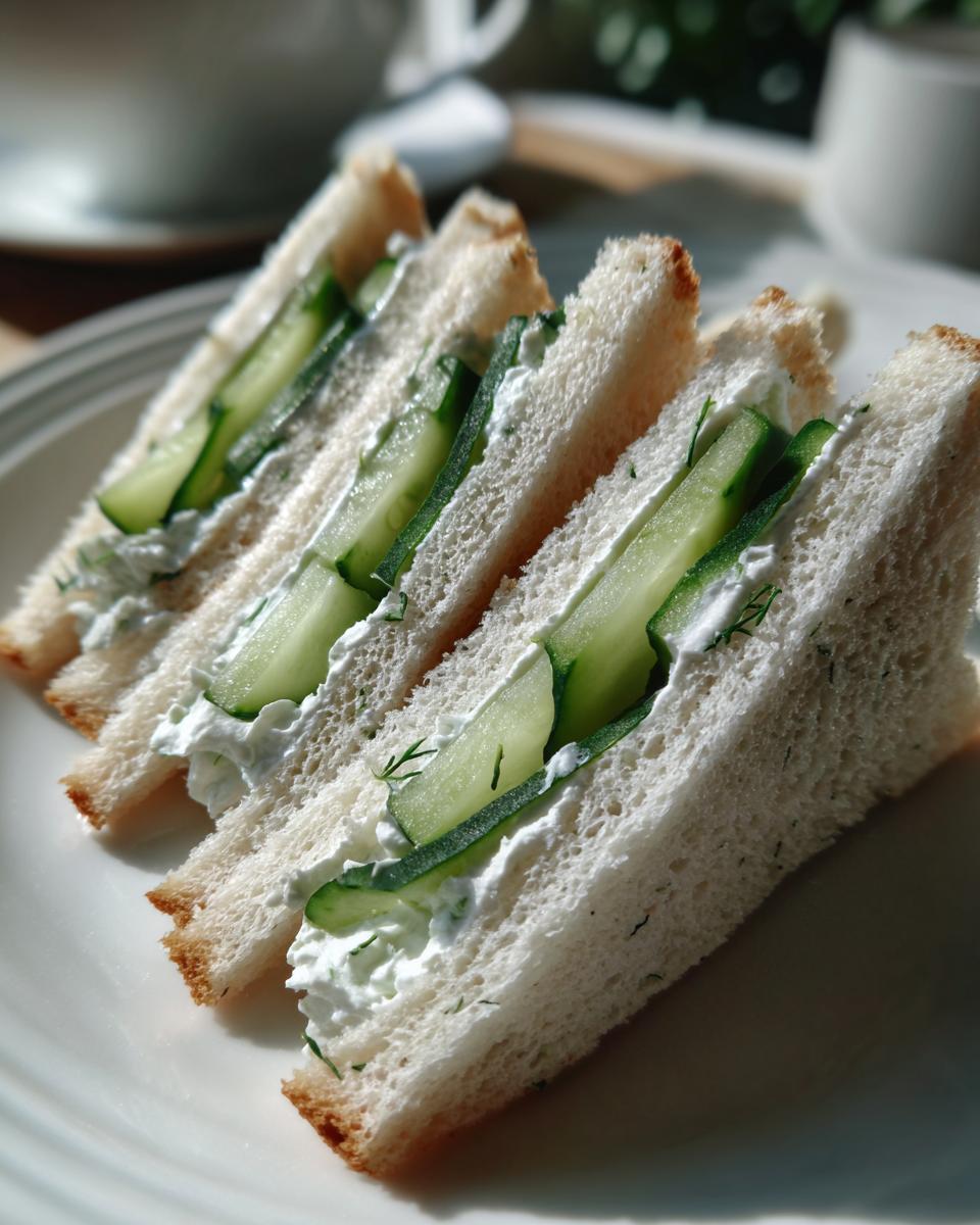 cucumber dill sandwiches - detail 1
