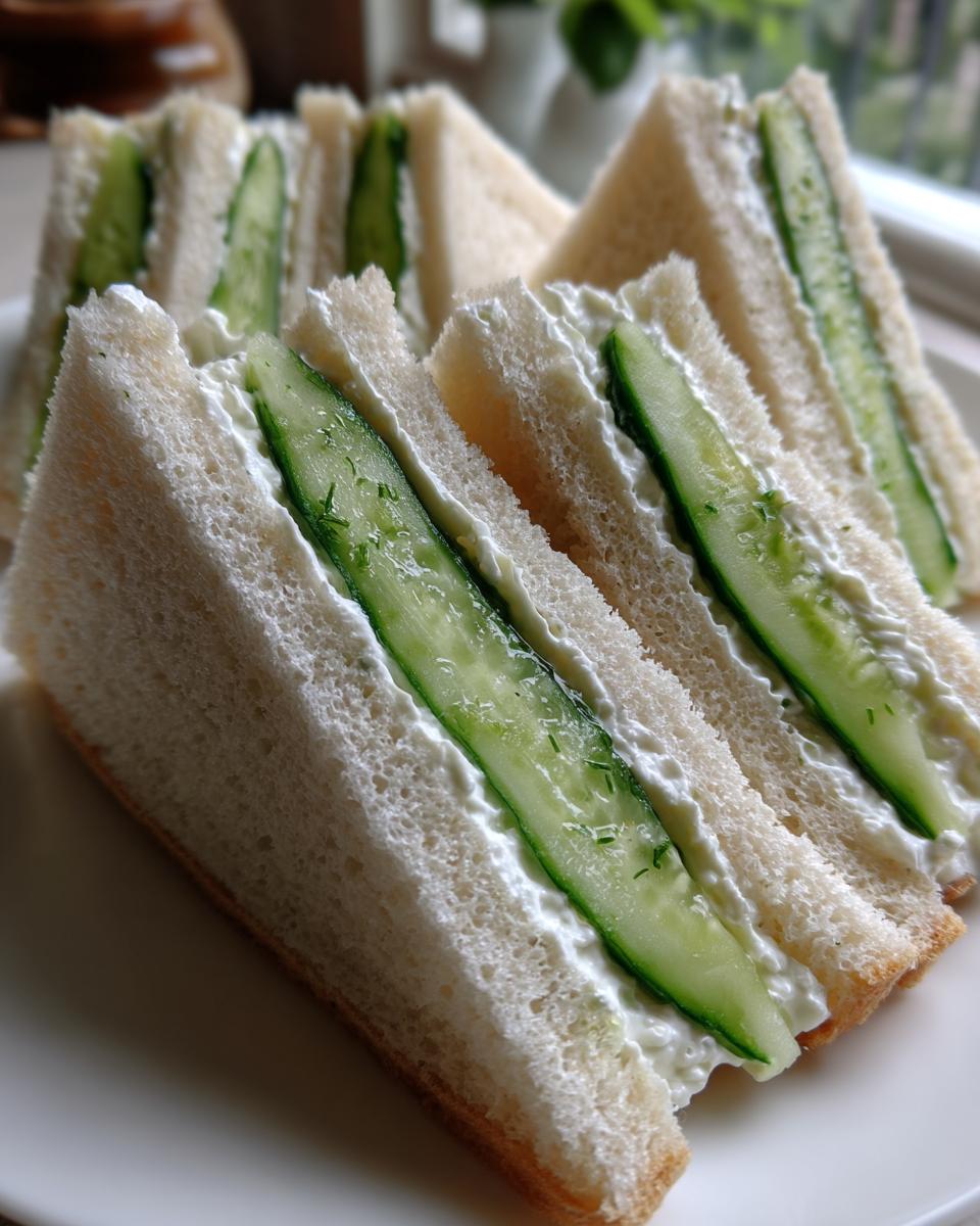 cucumber dill sandwiches - detail 2