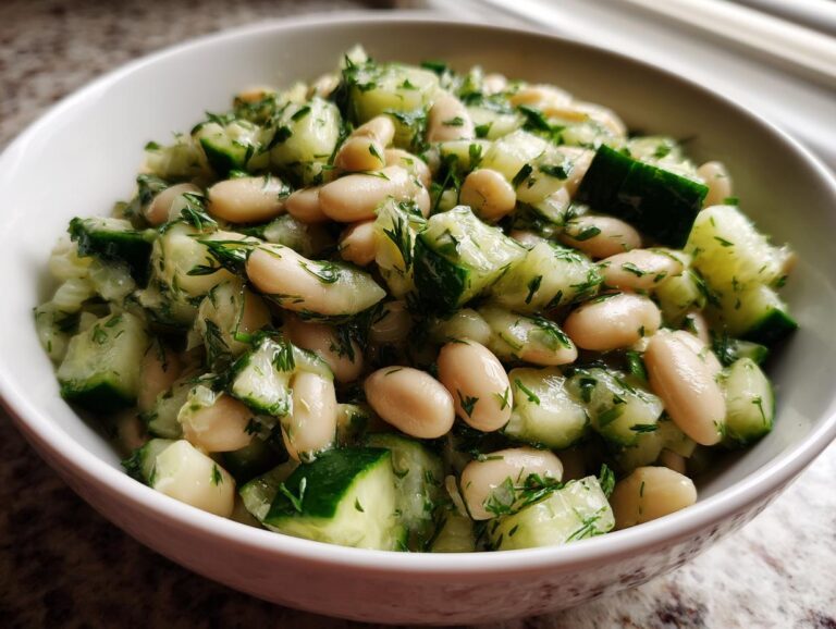 dilly white bean cucumber salad