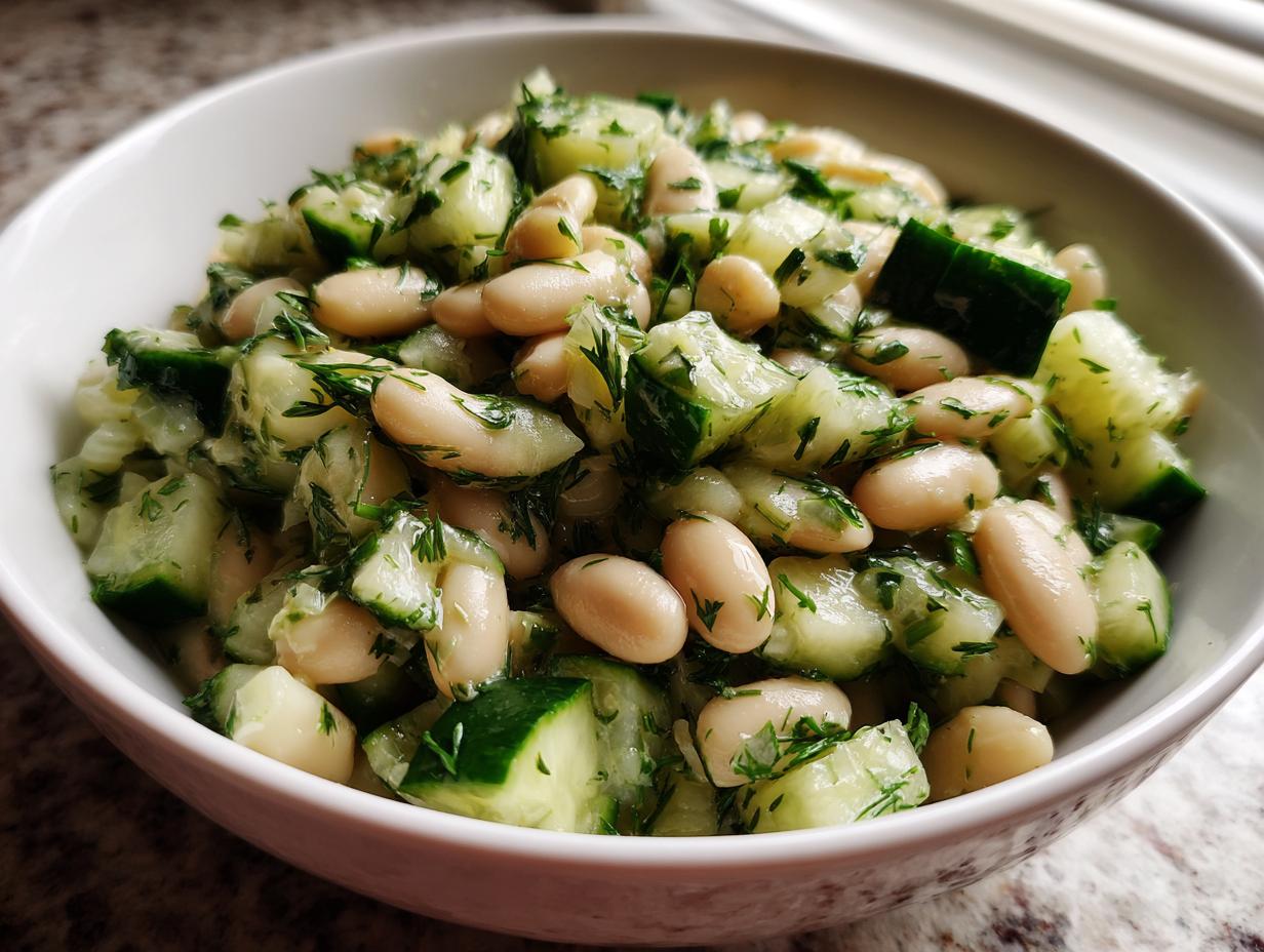 dilly white bean cucumber salad