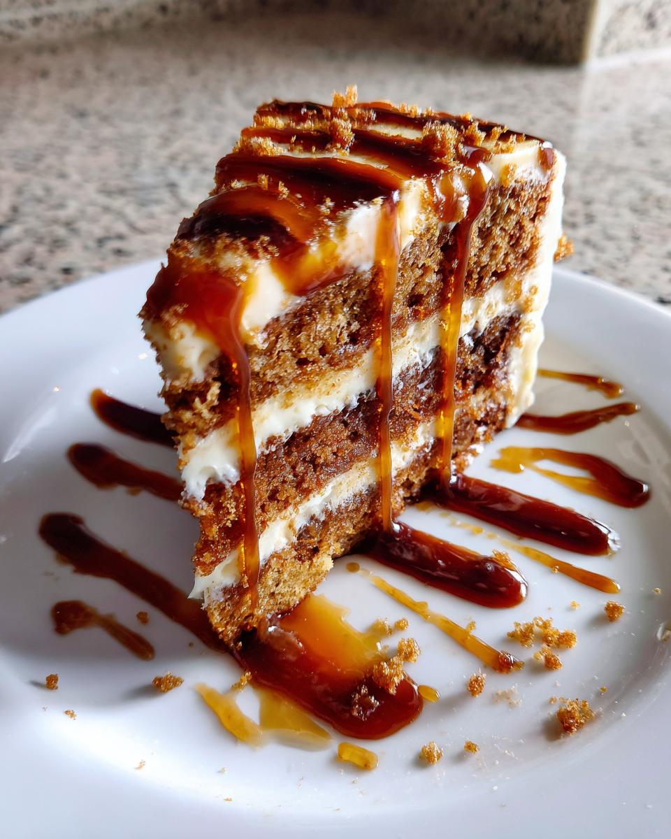 gooey coffee caramel cake - detail 4